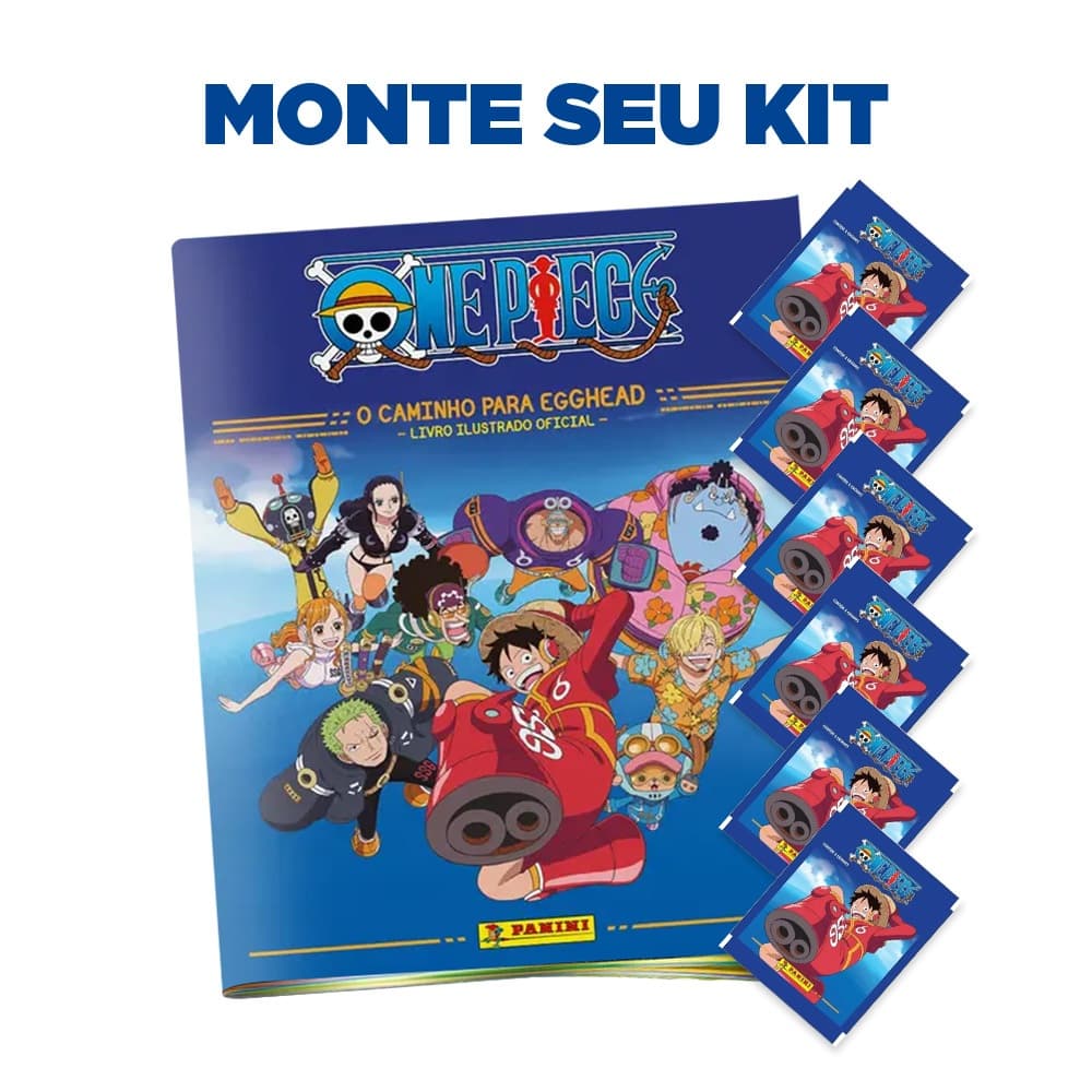 Coleção One Piece Road to Egghead: Monte o seu Kit com Álbum e Envelopes de Figurinhas - Panini