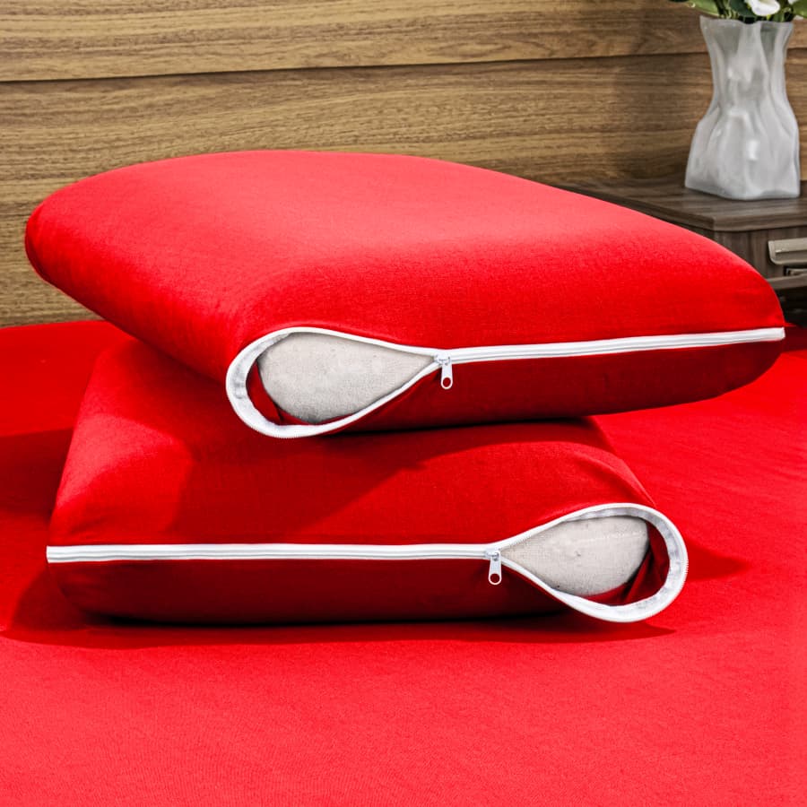 6 Capas Protetoras Para Travesseiro Malha Gel (Helanca) Fronha 50cm x 70cm com Zíper