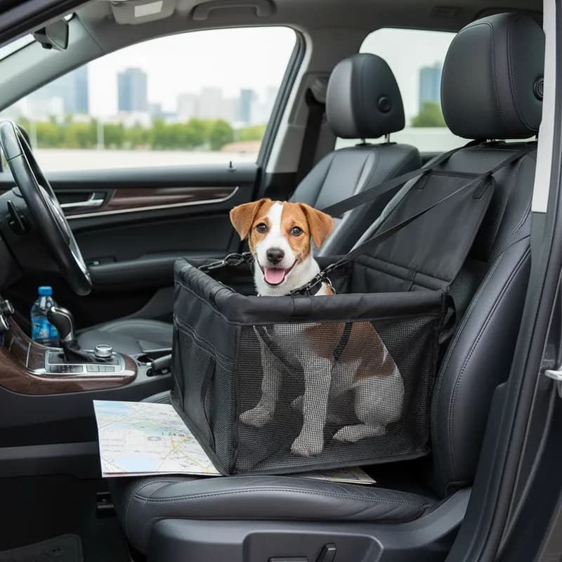 Cadeira..PRETA Luxo Pet  Carro Cachorros e Gatos para  Raças pequenas e médias ate 12 kgs )  Automóve