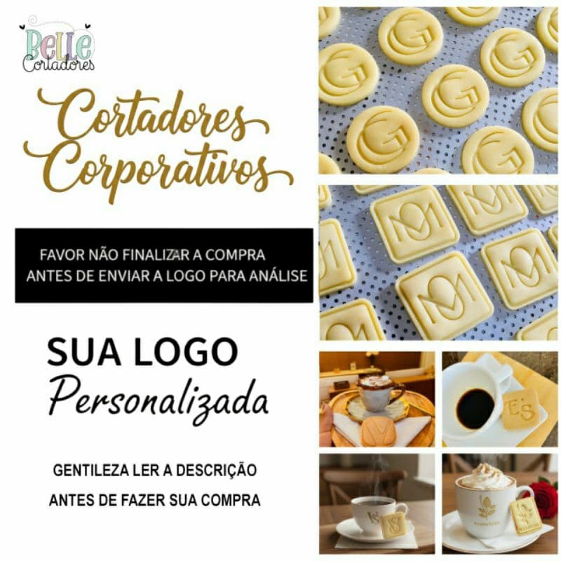 KIT CORTADOR E MARCADOR PERSONALIZADO PARA BISCOITO (Por gentileza leiam as regras ANTES DA COMPRA)