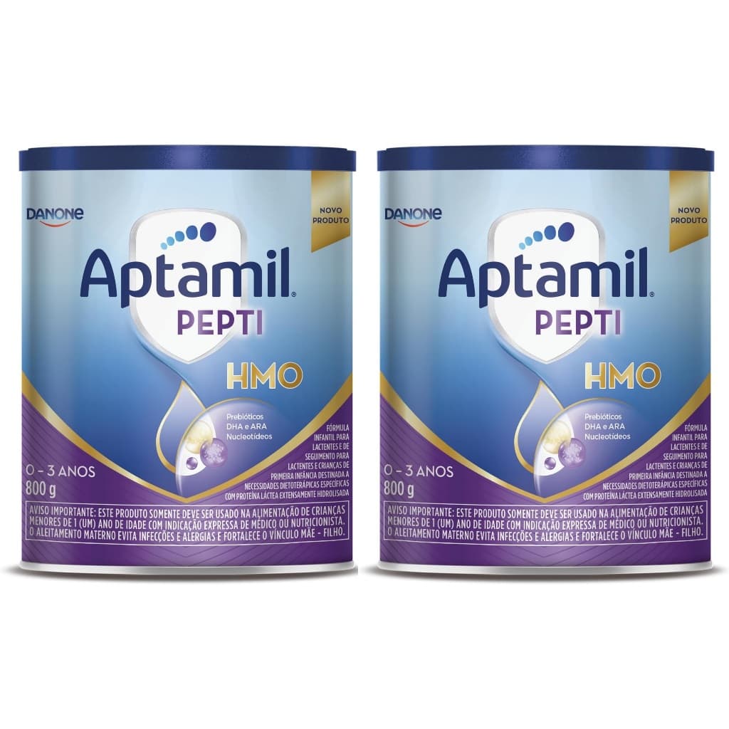 Kit 2 Latas Fórmula Infantil Aptamil Pepti 800gr HMO - 0 a 3 Anos EQ.1