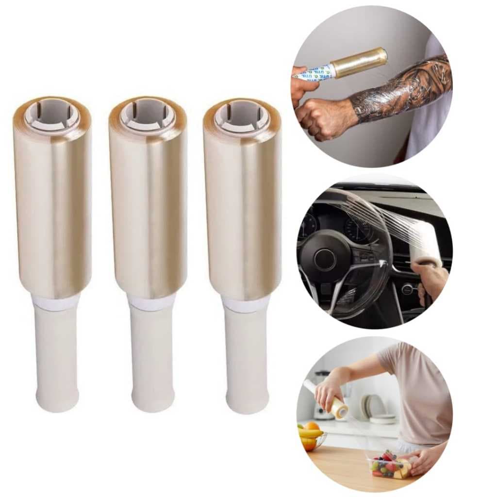 3 Rolo Plástico Filme Pvc 12cm X 140 metros (420 metros total)