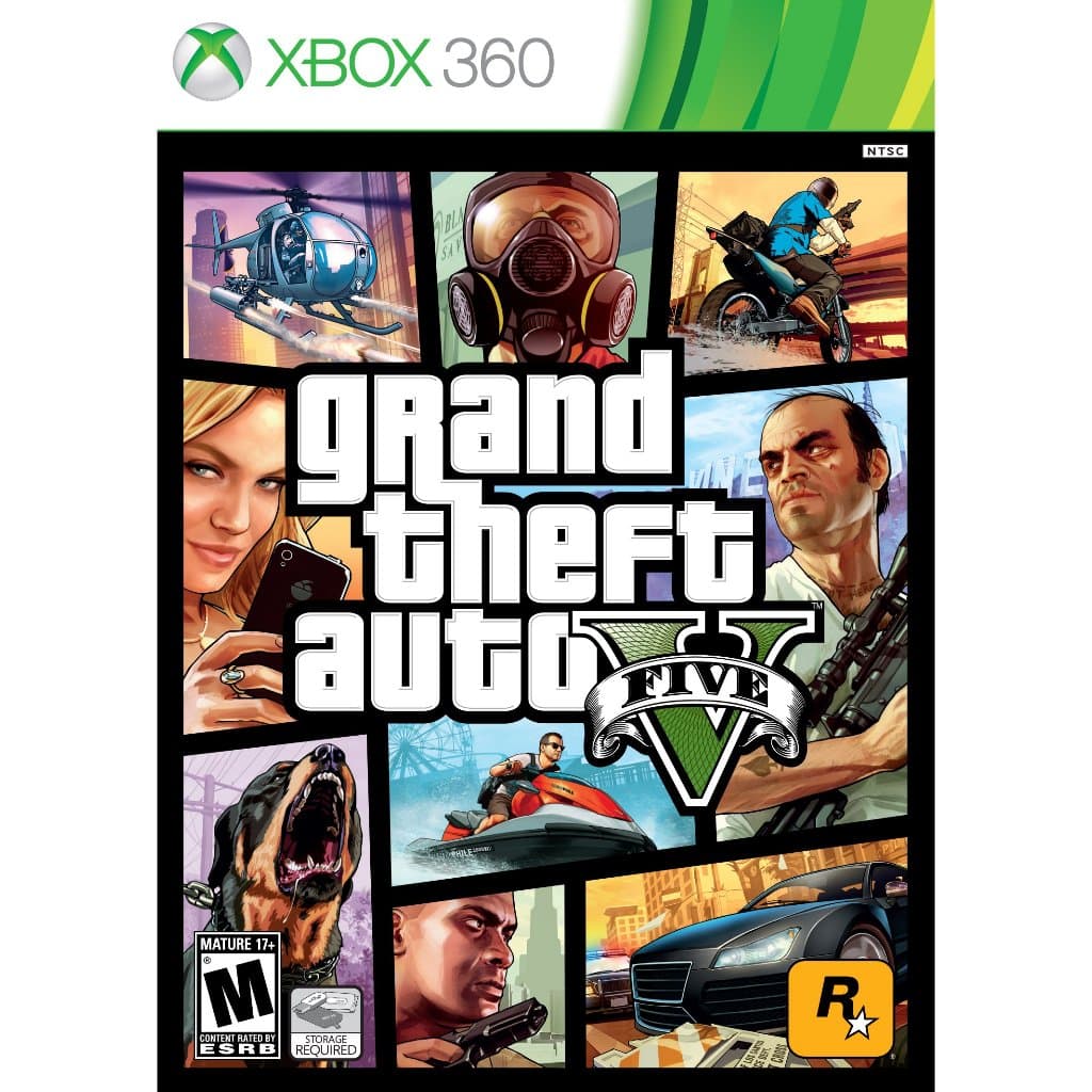 Grand Theft Auto V Gta 5 Xbox 360 Desbloqueado/Destravado - 2 Discos