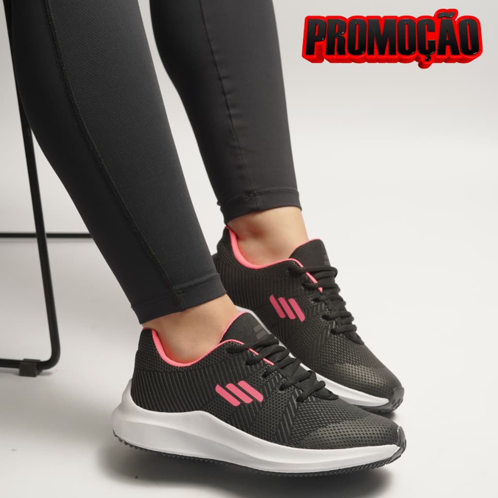 Tênis O2x Feminino Esportivo Confortável Leve Estiloso Academia Corrida Dia a Dia