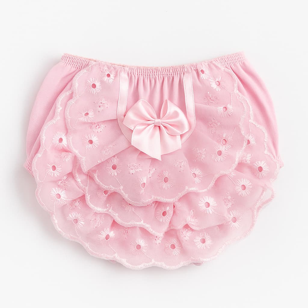 Calcinha Infantil Menina Renda Babado Bunda Rica Super Macia