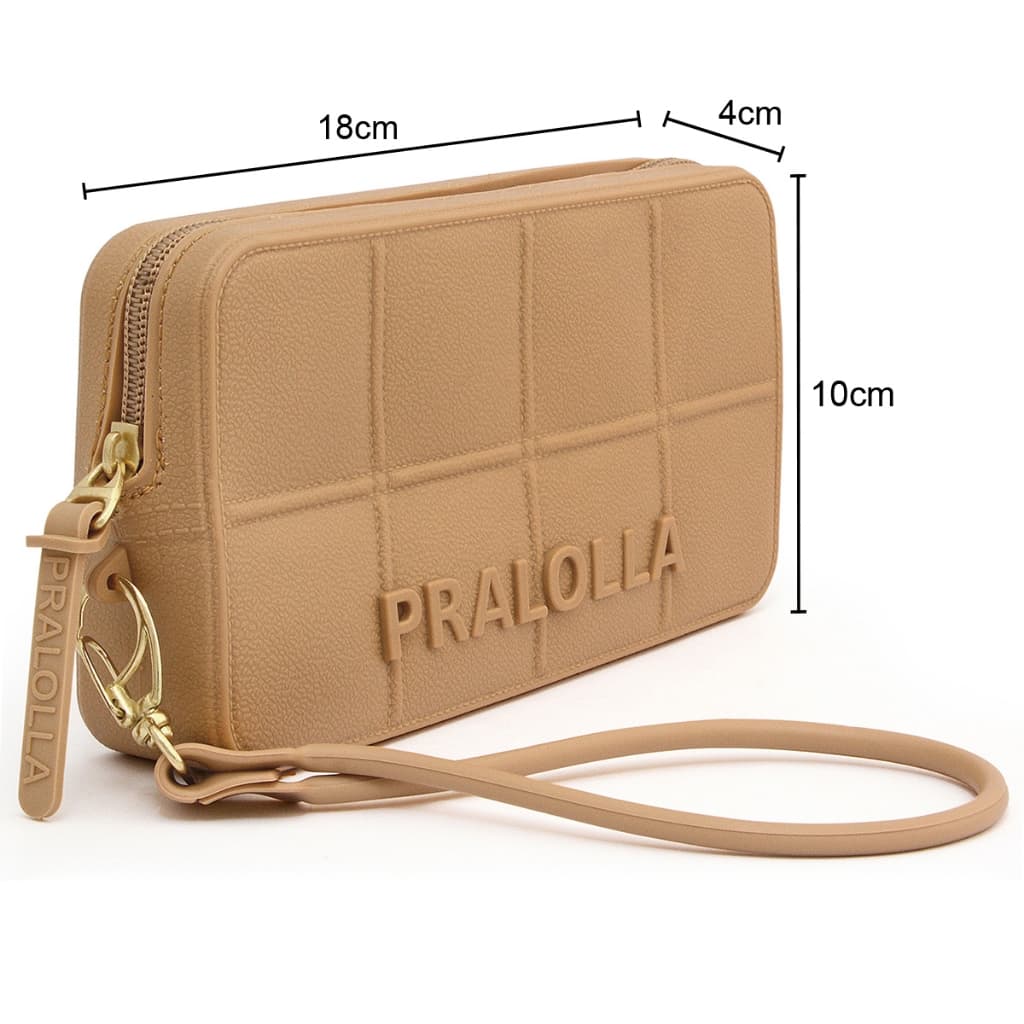 Carteira Emborrachada Feminina Pralolla com Alça de Pulso Removível