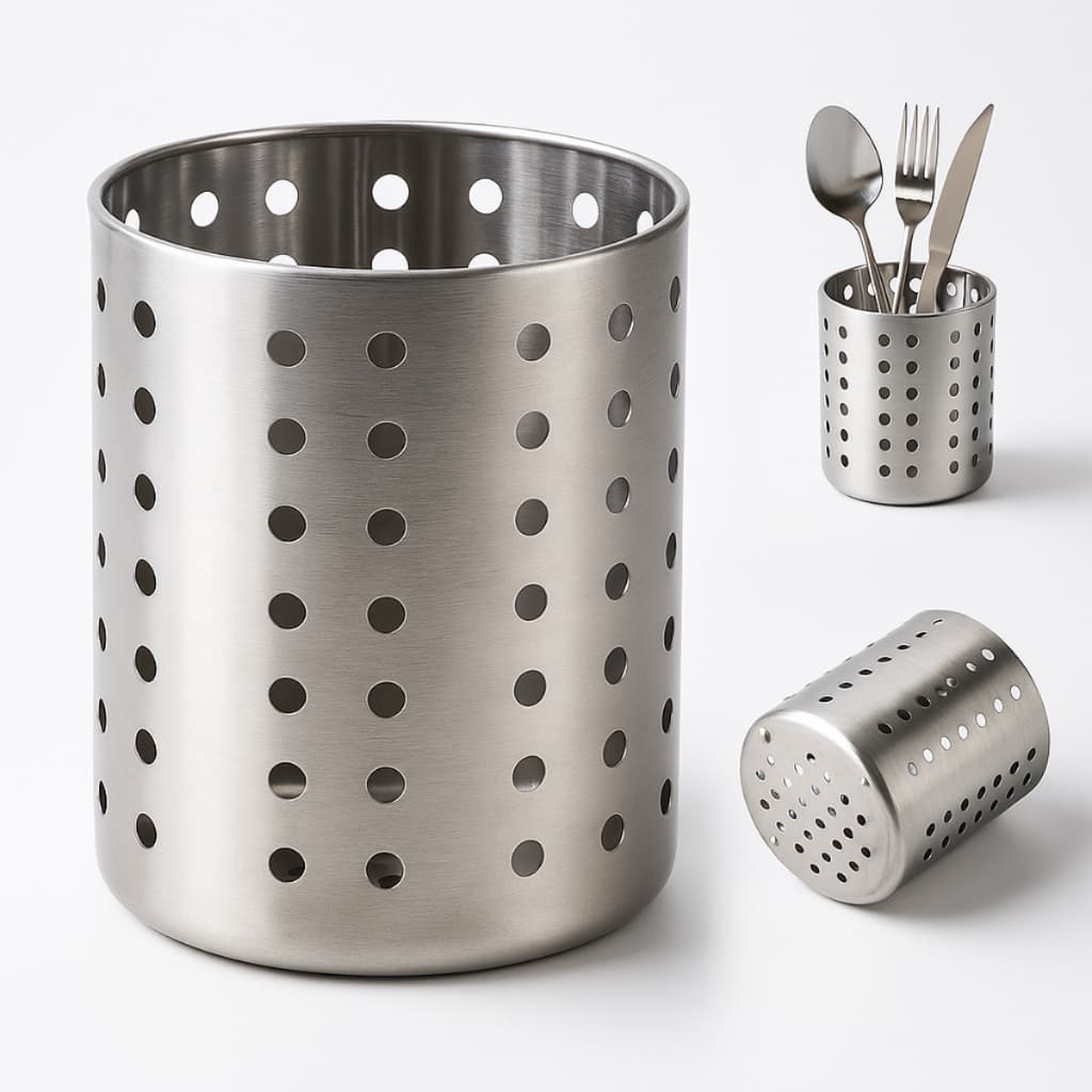 Porta Talheres Escorredor Inox Cozinha Premium