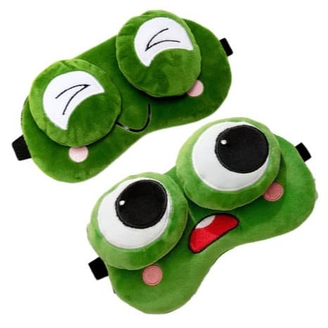 ​ Máscara De Dormir Sapo 3D Blackout Para Descanso e Viagens Ajustavel Para Adultos e Crianças MT322