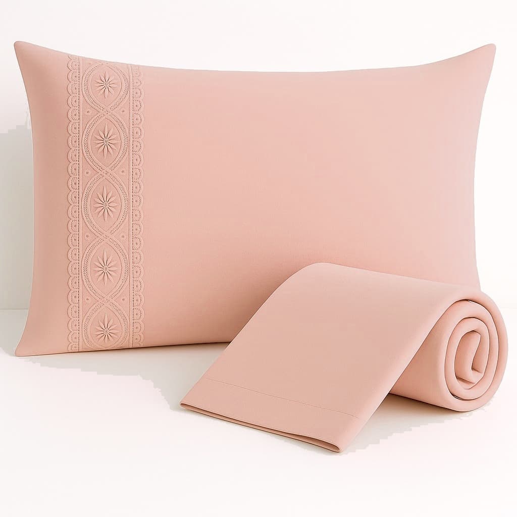 Jogo de Lençol Casal Queen King Size 3 Peças 400 Fios Toque de Algodão Bordado Inglês Ultrassônico