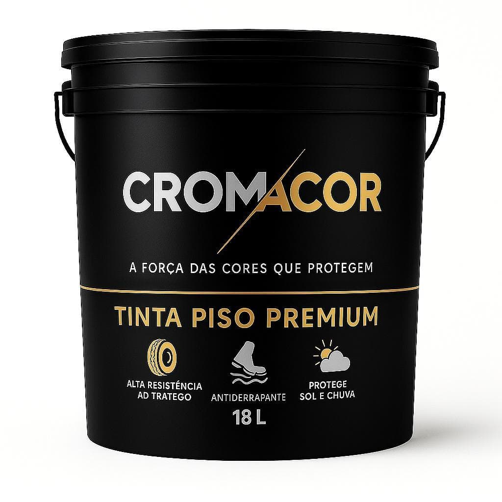 Tinta Piso Antiderrapante - 5 Kg - CromaCor - Interna e Externa - Alto Rendimento - Quadra, Telhado