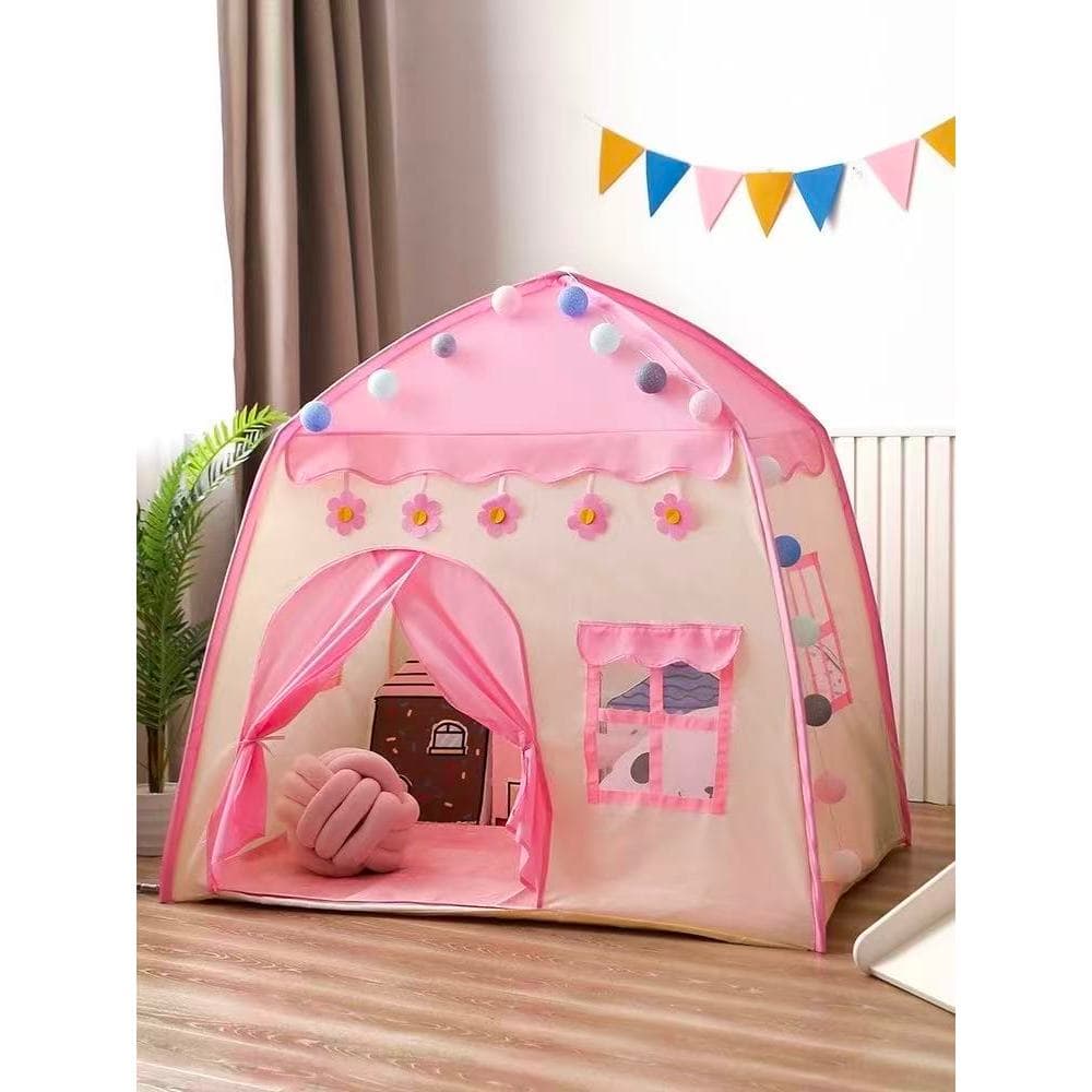 Barraca Infantil Rosa Flor/ Estrela/ Lua Grande 1.3M Menina Princesa Criança Azul Estrela Menor Preço Promoção