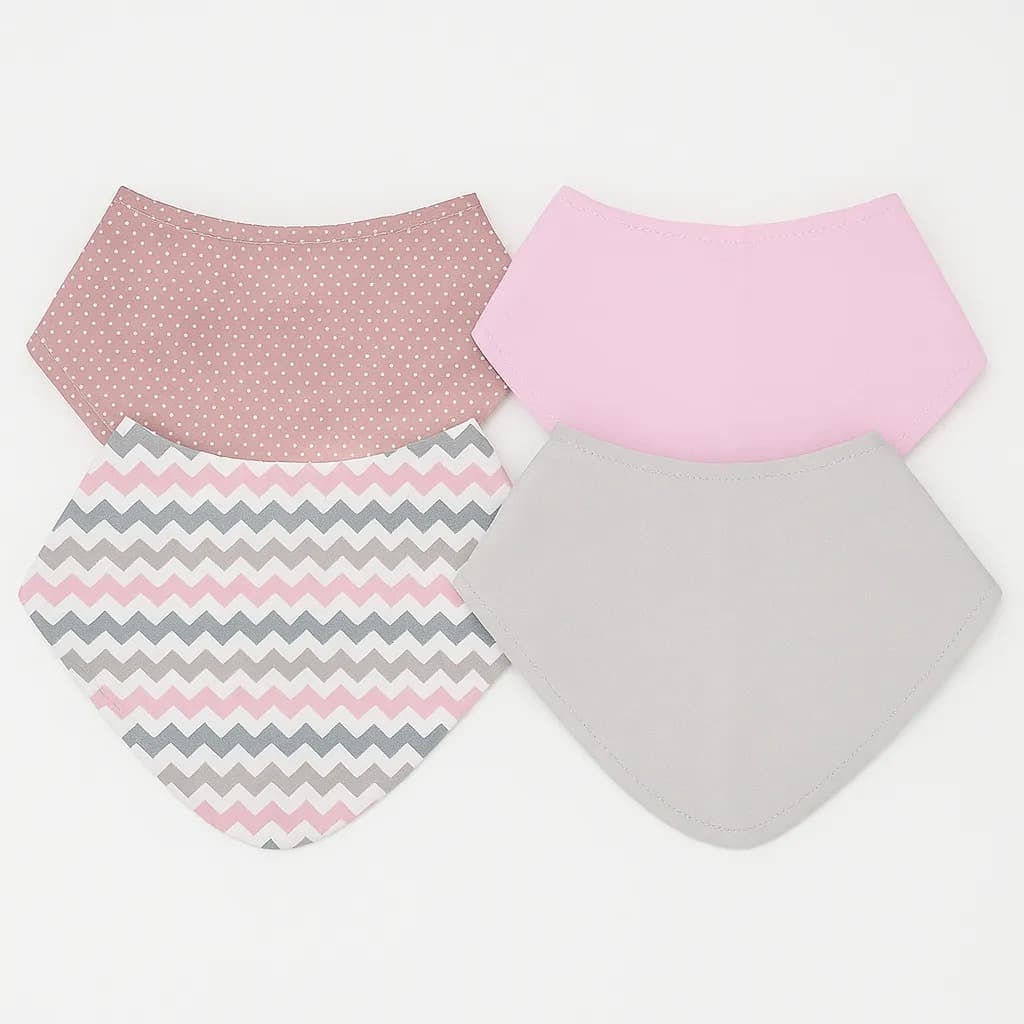 Kit 4 Babadores Bandana Forro Impermeável 100% Algodão