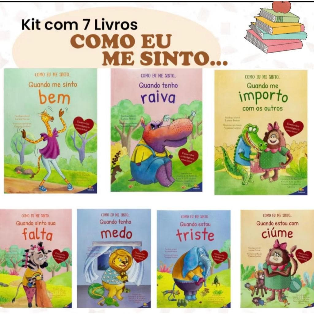 Kit com 7 Livros Inteligência Emocional: Como Eu Me Sinto II (2 - dois)