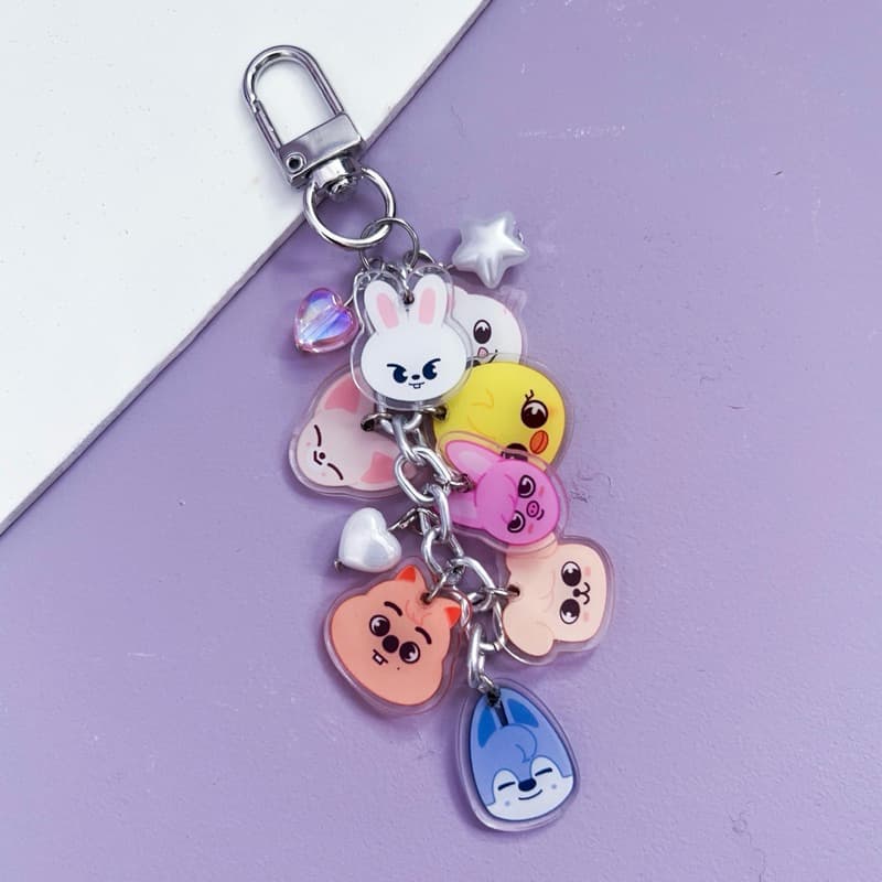 CHAVEIRO STRAY KIDS SKZOO ACRÍLICO | MODELO COM TODOS OS PERSONAGENS