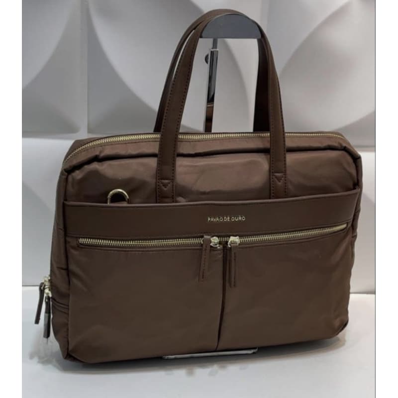 Pavão de ouro bolsa pasta Nylon Impermeável