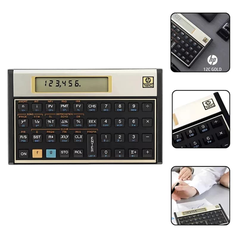 Calculadora Financeira Hp 12c Gold Cor Dourado 130 Funções