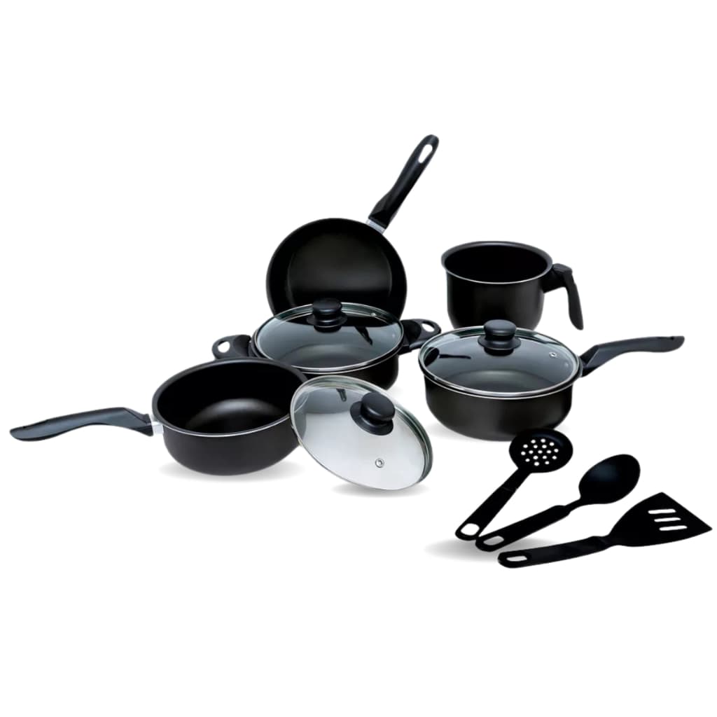 **Promoção** Jogo de Panelas de Alumínio Antiaderente 5 Peças, Tampa de vidro e Brindes