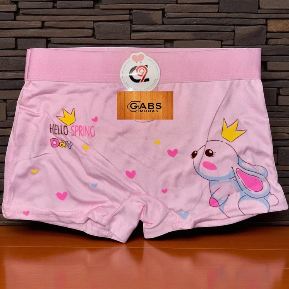 Kit com 02/05/10 Calcinha Importada Box + Shortinho Infantil Estampado - Menina, Tam 02 a 10 Anos