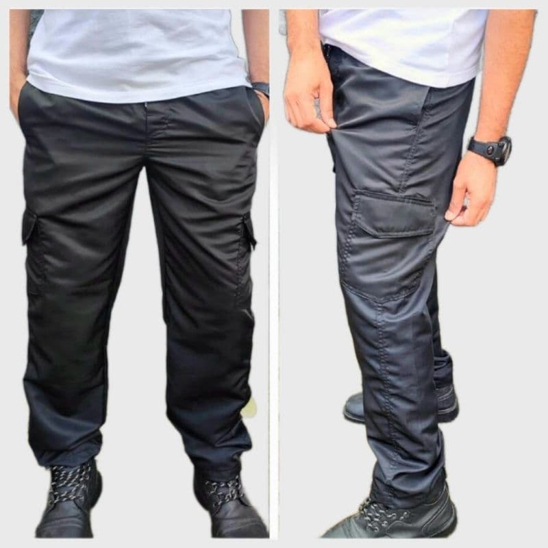 Calça Cargo Masculina Tactel, 5 Bolsos Funcionais, Cordão Ajustável – Moda Streetwear Conforto e Estilo