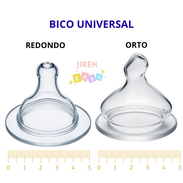 Bico BIG de Mamadeira Largo de Silicone 5 cm Redondo ou Orto