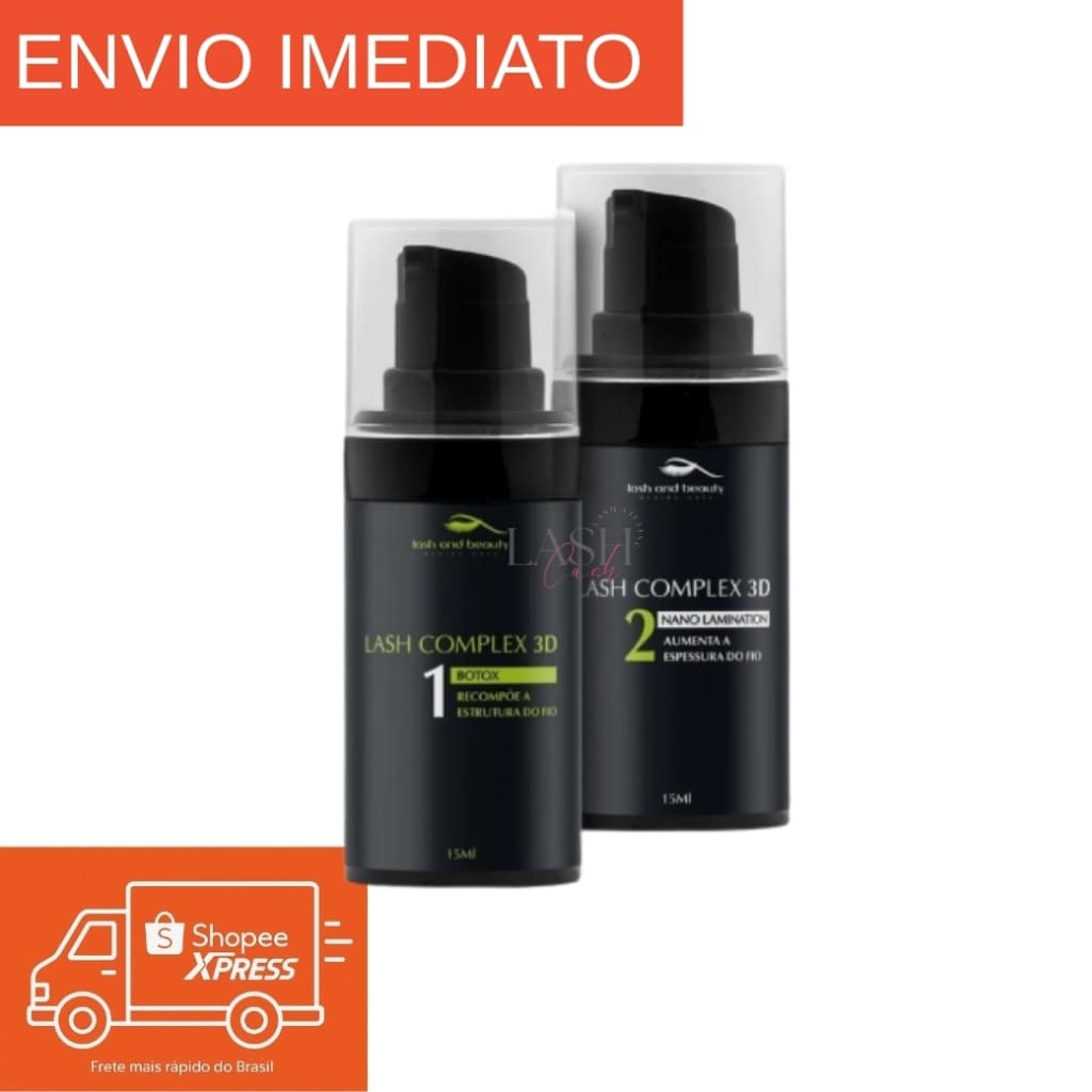 Lash Complex 3d Passo 1 e Passo 2 - Cílios e Sobrancelha 15ml Lashlifting Browlamination