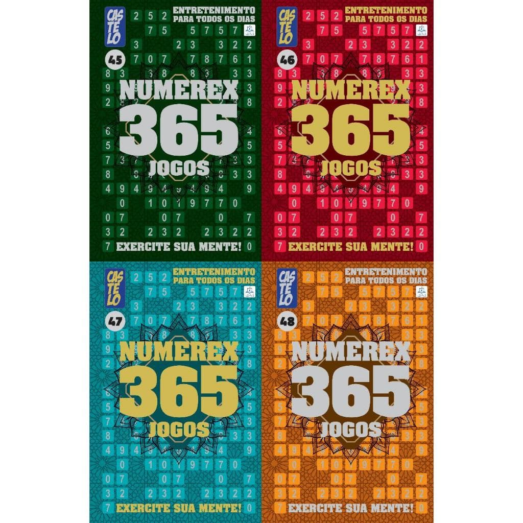 Livro Numerex 365 Jogos Numerix Números Numerox