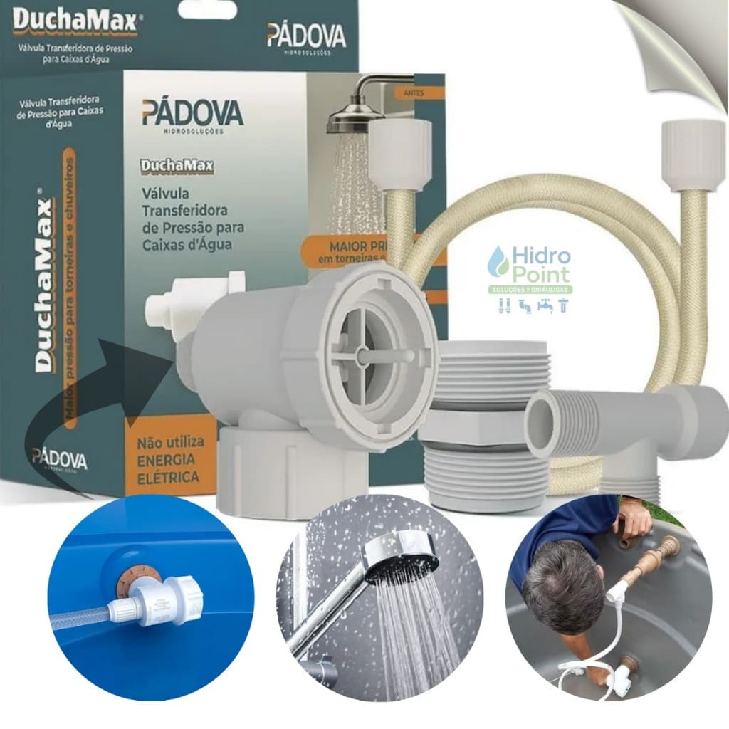Válvula Duchamax Alternadora de Pressão Caixa d'agua Padova Transferidora Não funciona em Poço