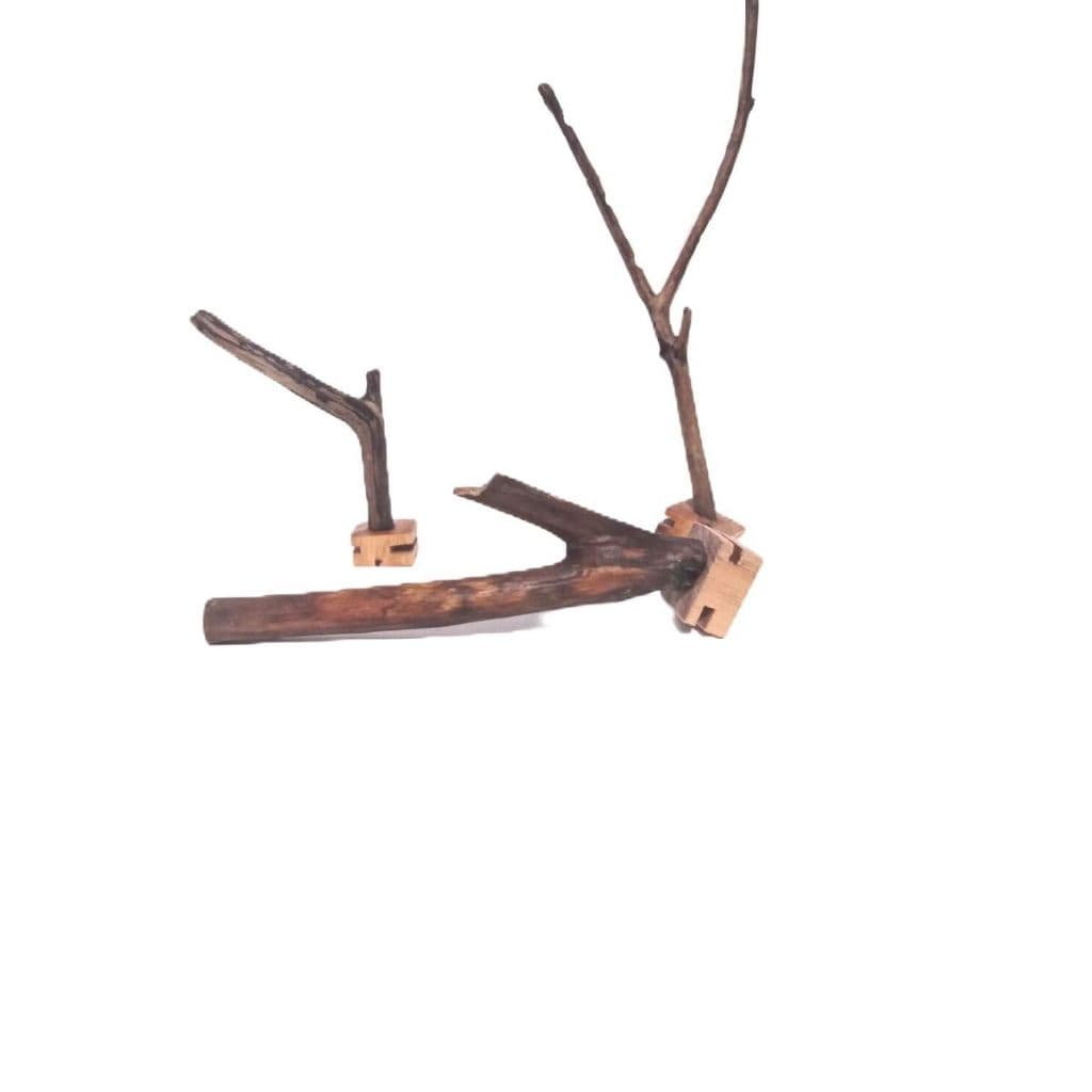 3 Poleiros Natural artesanal , dorminhoco para aves de Pequeno e medio porte