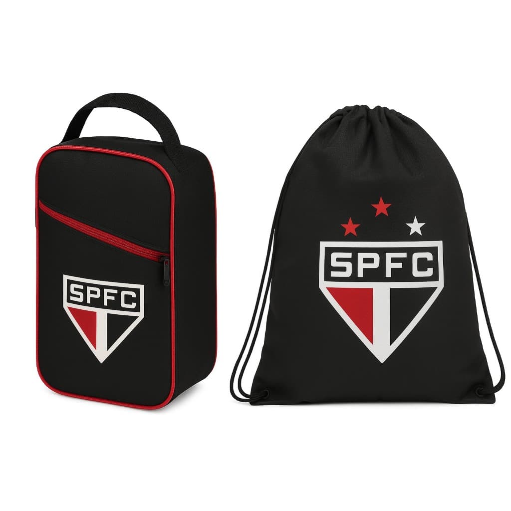 Kit Esportivo 2 Acessórios do Times de Futebol Personalizado Porta chuteira + Mochila Unissex