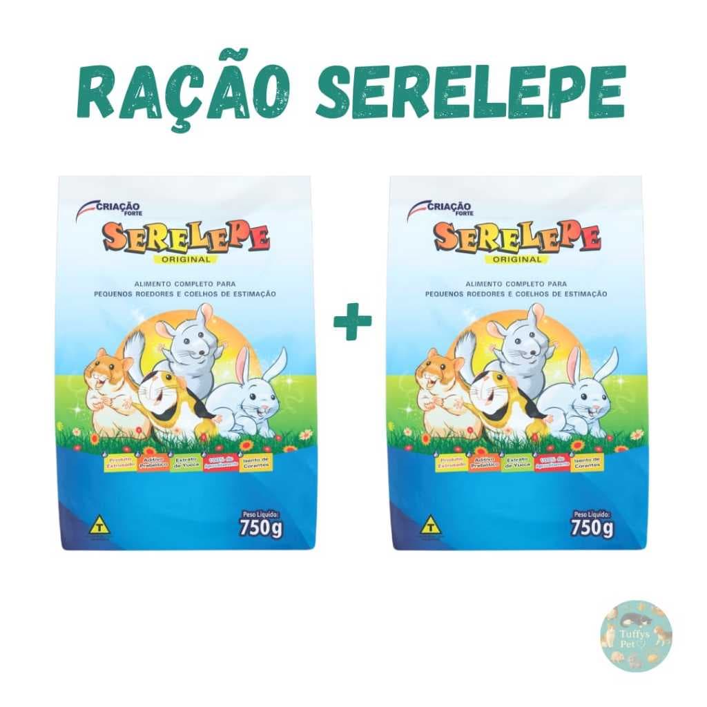 Ração Serelepe Para  Roedores Hamsters Coelhos e Pequenos Roedores 750g Fórmula completa