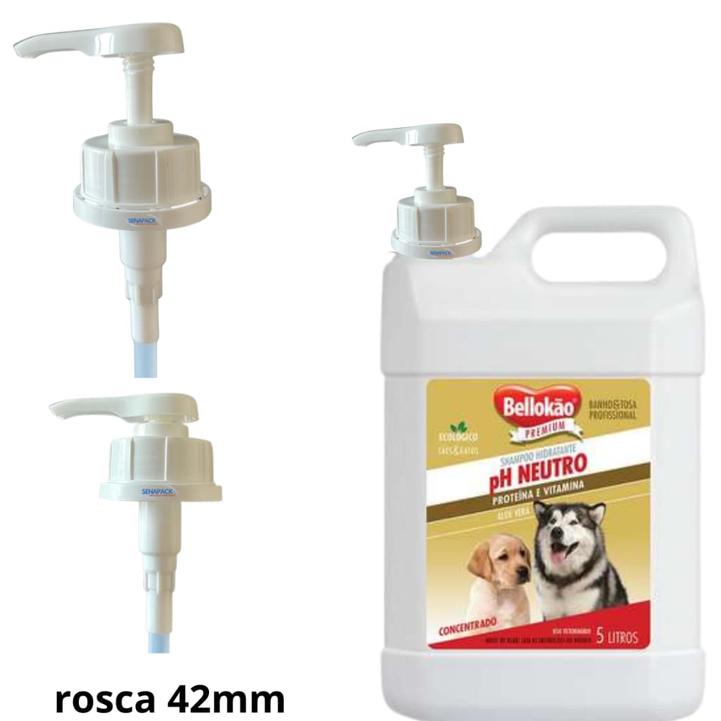 5 Válvulas Pump Alta Vazão 4ml p/ galão 5 litros Rosca 42mm(padrão de mercado) Sabão, Shampoo