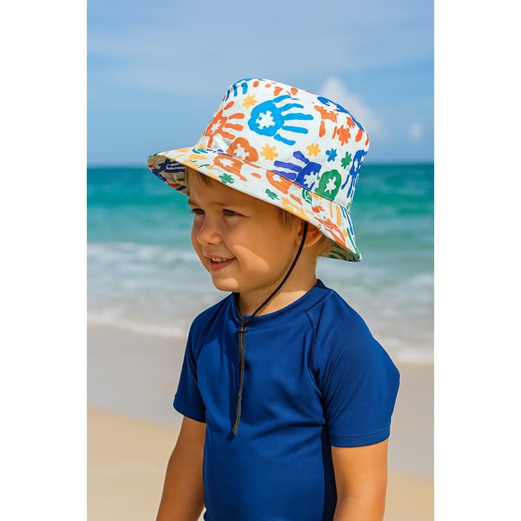 Chapéu Bucket infantil com cordão de pescoço cata ovo menino menina varias cores