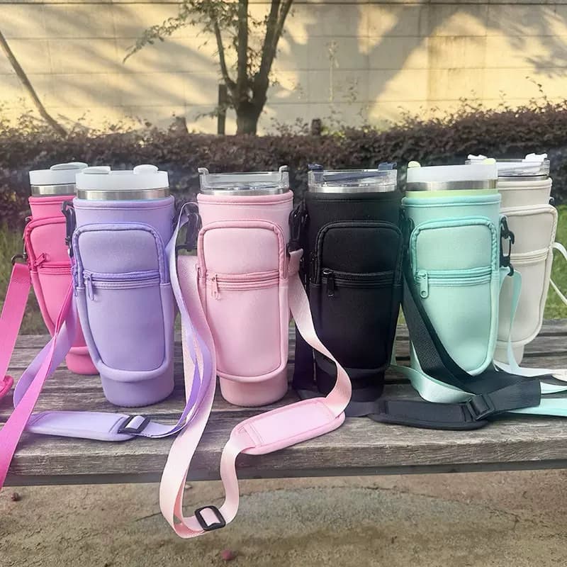 Bolsa Porta-Garrafa 40oz (1,2L) com Alça Ajustável - Leve, Prático p/ Academia, Viagem e Dia a Dia