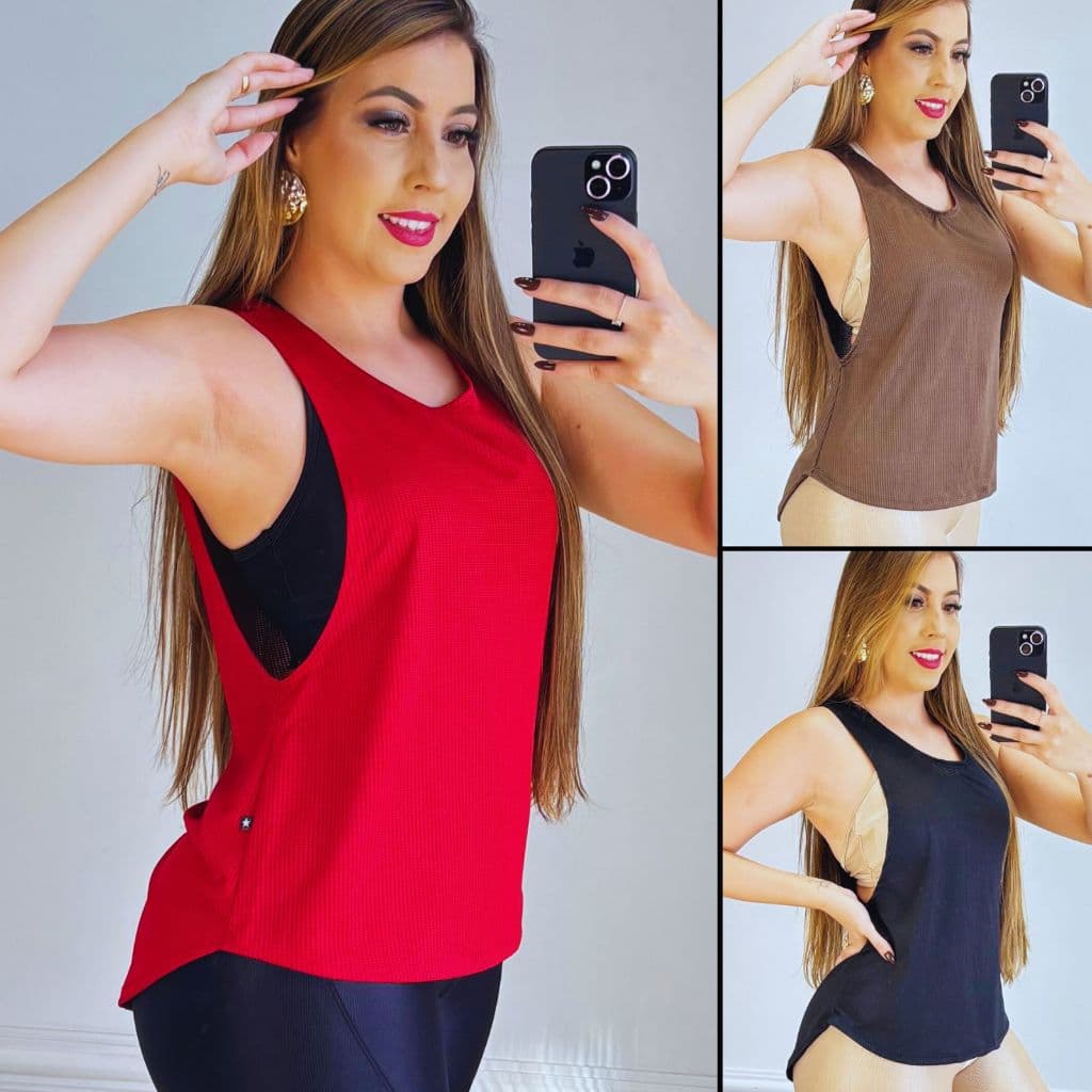 Blusas Dry Fit Feminina Fitness Academia Regata} Veste Legging Tapa Bumbum Tule Top Cropped Treino Camiseta T-shirts Fit