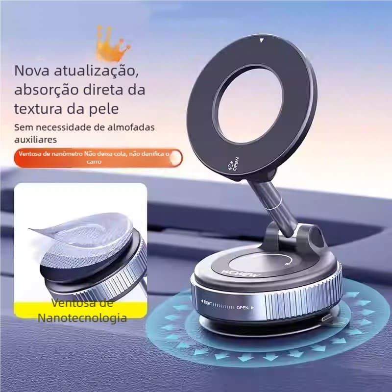 Suporte magnético Cool Black, rotação multieixo super flexível, adsorção firme sem danificar a pintura do carro