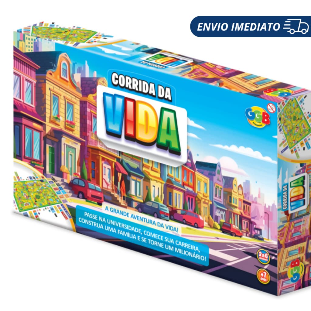 Jogo de Tabuleiro Corrida da Vida Completo com Cartas e Dinheiro Criança Adulto Familia