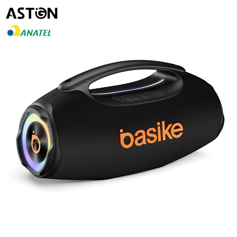 Astgn X Basike Caixa de Som Bluetooth Estéreo  80W Potente IPX6 TWS RGB