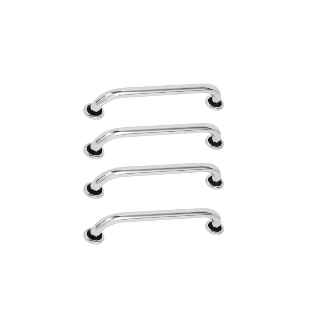 Kit 4 Barras Alça Apoio Suporte Segurança Acessibilidade Idosos Corrimão Banheiro Alumínio 30 cm