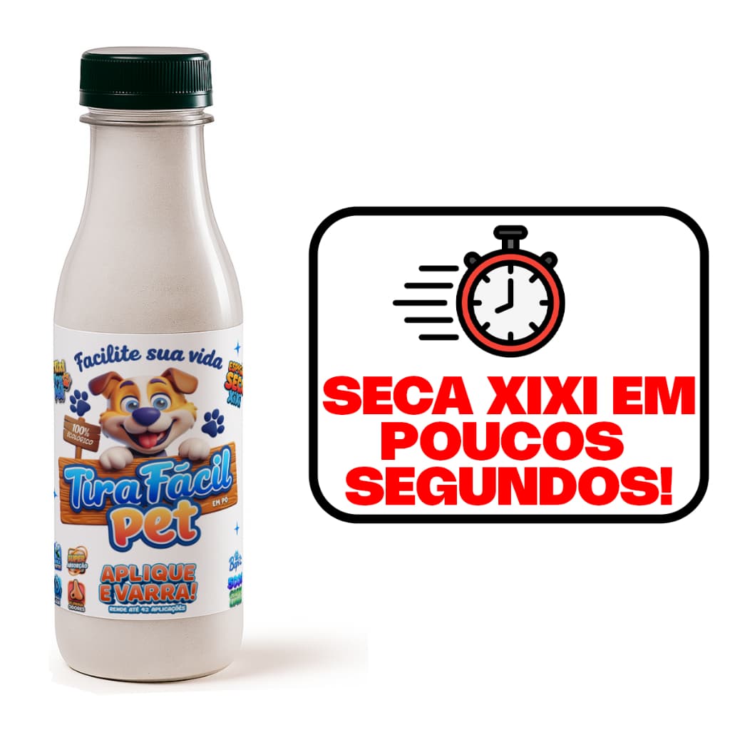 Seca Xixi Tira Fácil Pet 500G - Seca o Xixi em Segundos Para Cachorros e Gatos - Perfumado