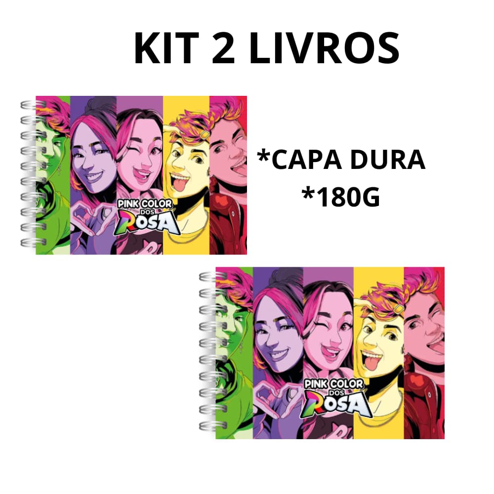 PINKCOLOR EMILLY VICK KIT2 LIVROS ou LIVRO UNICO DOS ROSAS 50 DESENHOS CD 50 DESENHOS PAPEL 180G