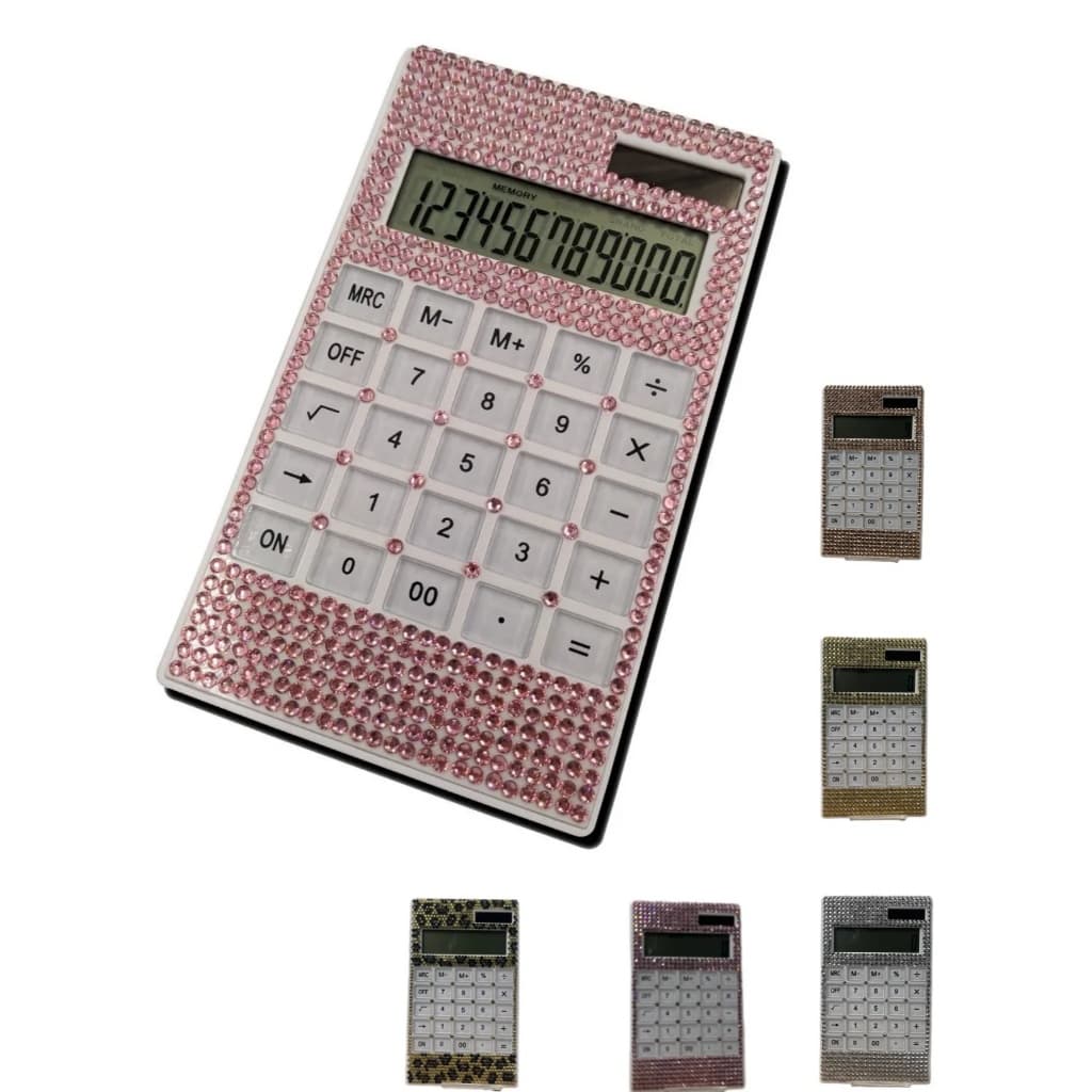 Calculadora Com Strass  Ideal Para Usar No Seu Trabalho