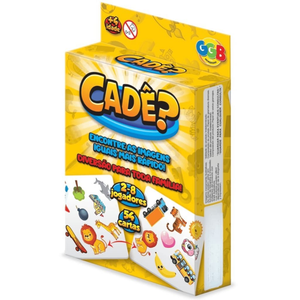JOGO CADÊ? 54 CARTAS DIVERSÃO BRINQUEDOS RACIOCINIO INFANTIL LOGICO FAMILIA AMIGOS ACHEI