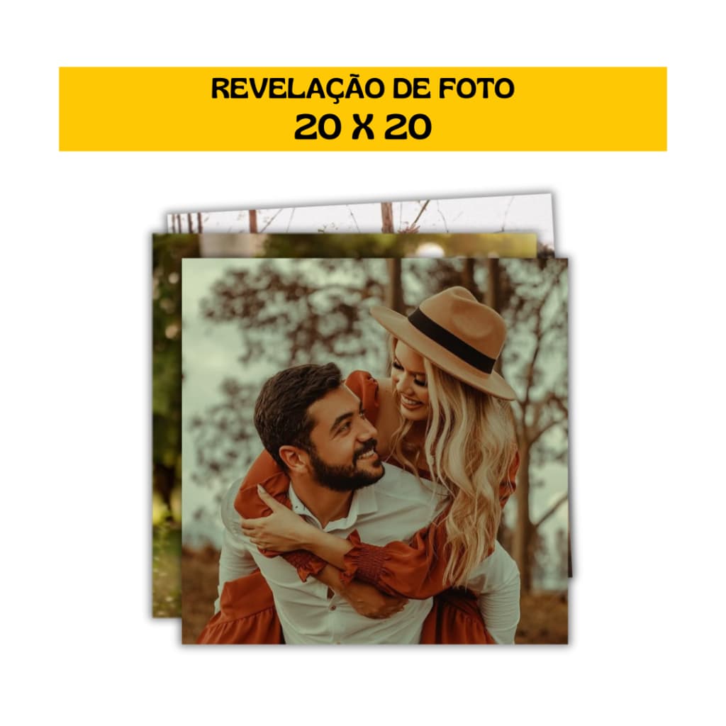REVELAÇÃO DE FOTO 20 X 20 (KIT COM 3 FOTOS) - IMPRESSÃO FULL HD