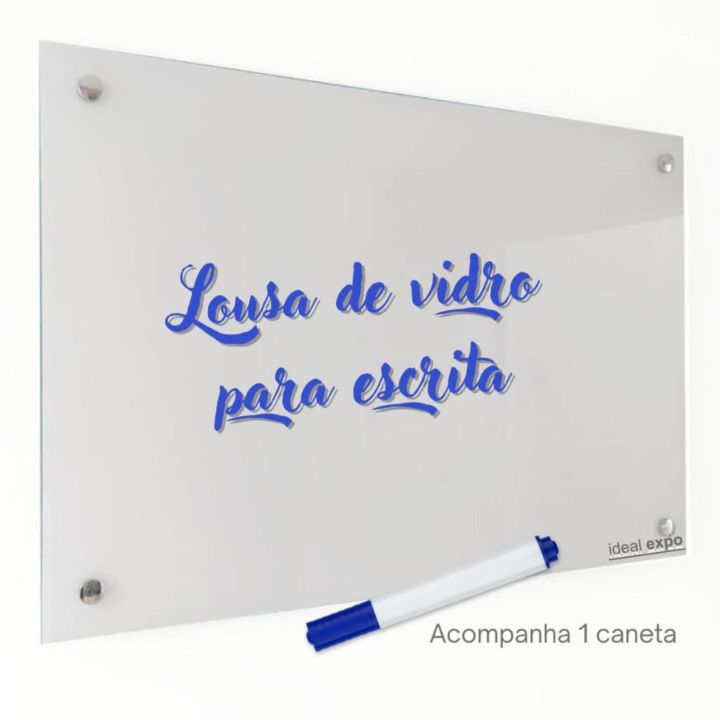 Quadro de vidro 80x60 cm lousa de vidro para escrita, escritórios, home office, escolas, empresas