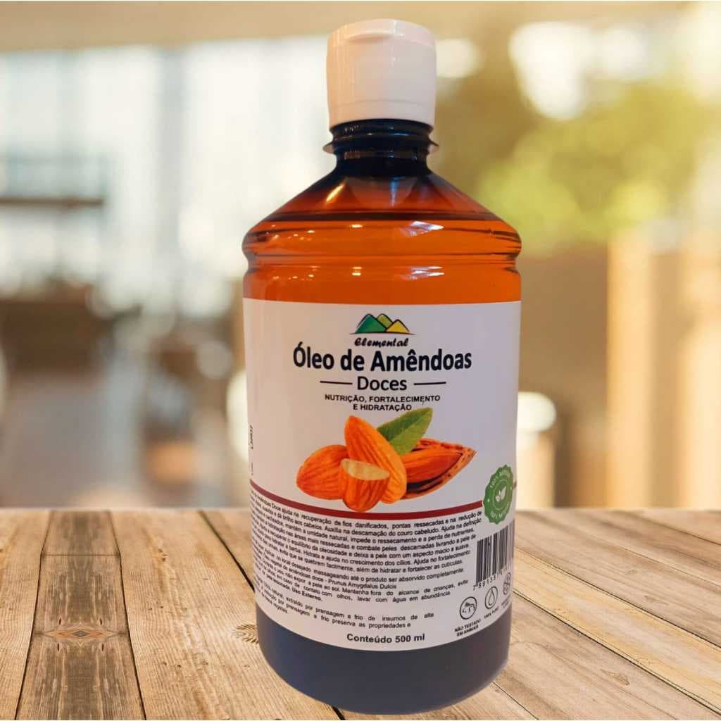 Óleo de Amêndoas Doce 500ml uso capilar e corporal premium