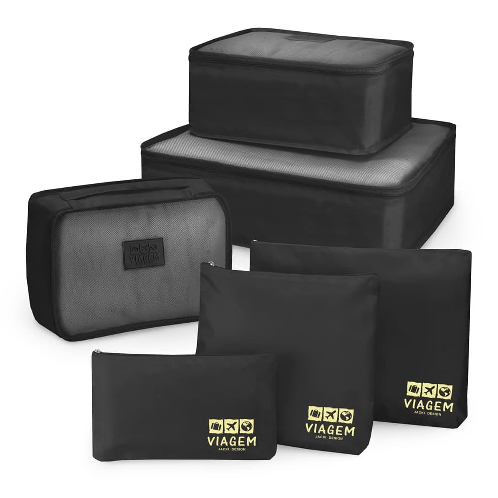 Organizador de Malas de 6 Peças Estampa Lisa Jacki Design