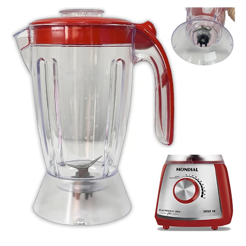 Copo Para Liquidificador Mondial Eletronic 900w Inox Acrílico