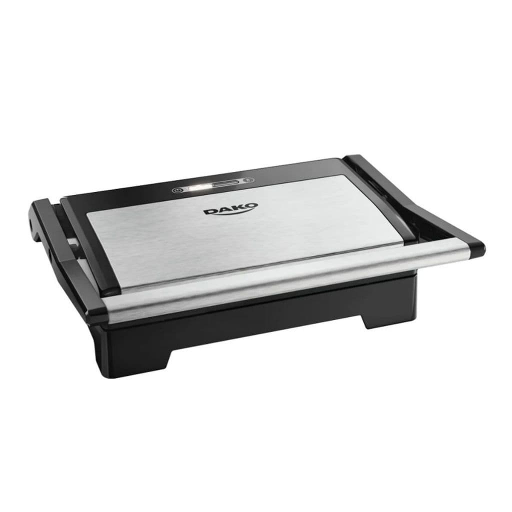 Sanduicheira E Grill 2 Em 1 Elétrica Dako 1000w Cor Preto Inox Grande 2 misto