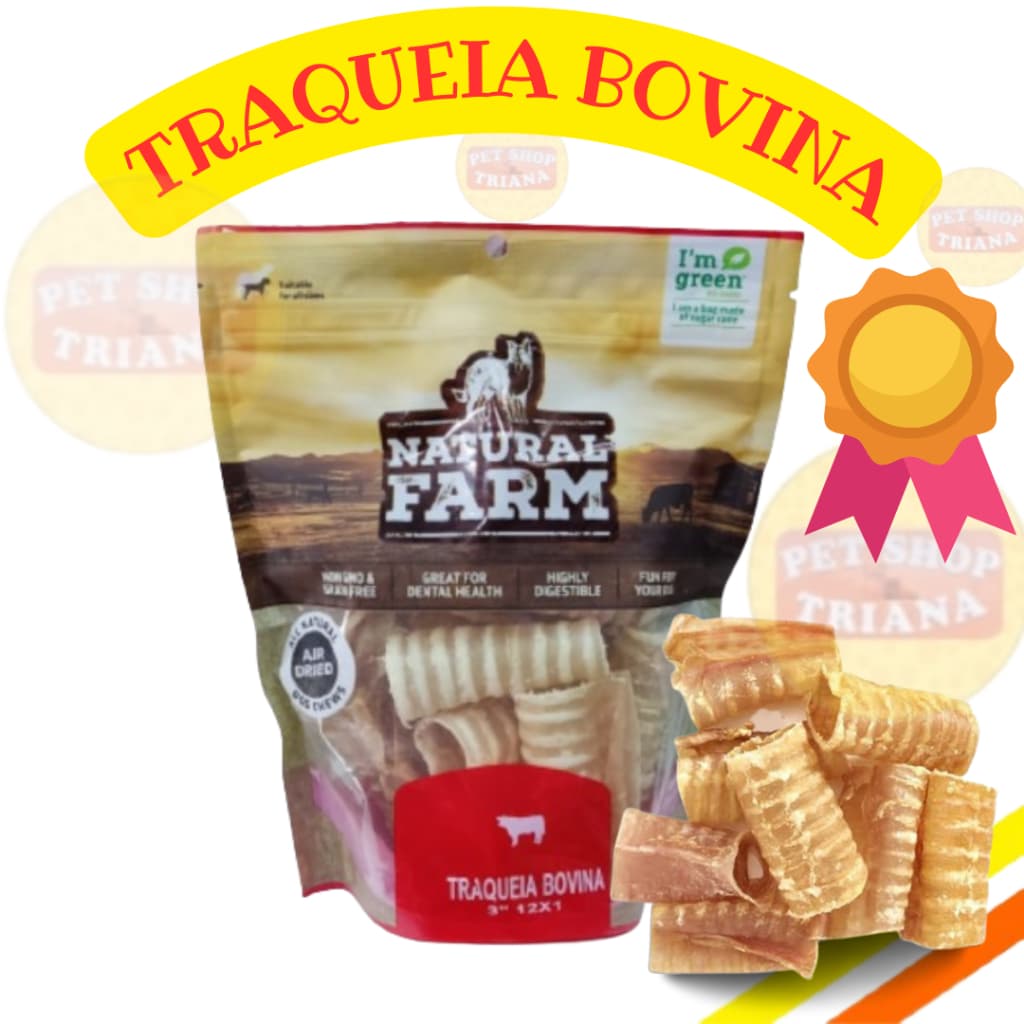 Mordedor Natural Traqueia Bovina Desidratada para Cachorrro  -  Natural Farm