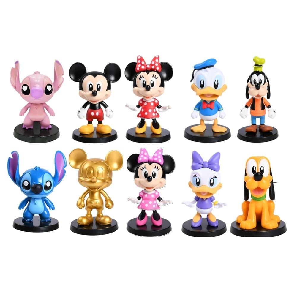 Miniatura Colecionável  Disney 9cm - Mickey, Minnie, Stitch e Outros